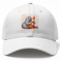 Neil The Seal Groovy Baseball Cap Retro Vintage Cute Seal Lover Graphic