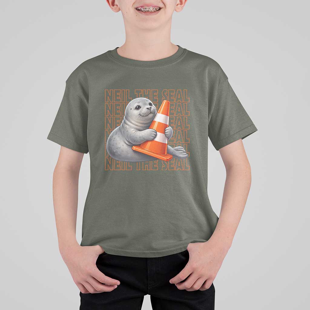 Neil The Seal Groovy T Shirt For Kid Retro Vintage Cute Seal Lover Graphic