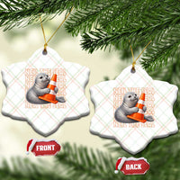 Neil The Seal Groovy Ceramic Ornament Retro Vintage Cute Seal Lover Graphic