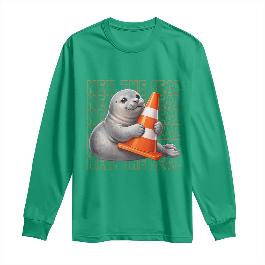 Neil The Seal Groovy Long Sleeve Shirt Retro Vintage Cute Seal Lover Graphic