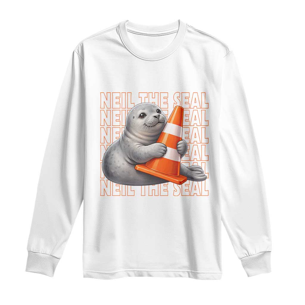 Neil The Seal Groovy Long Sleeve Shirt Retro Vintage Cute Seal Lover Graphic