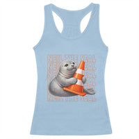 Neil The Seal Groovy Racerback Tank Top Retro Vintage Cute Seal Lover Graphic