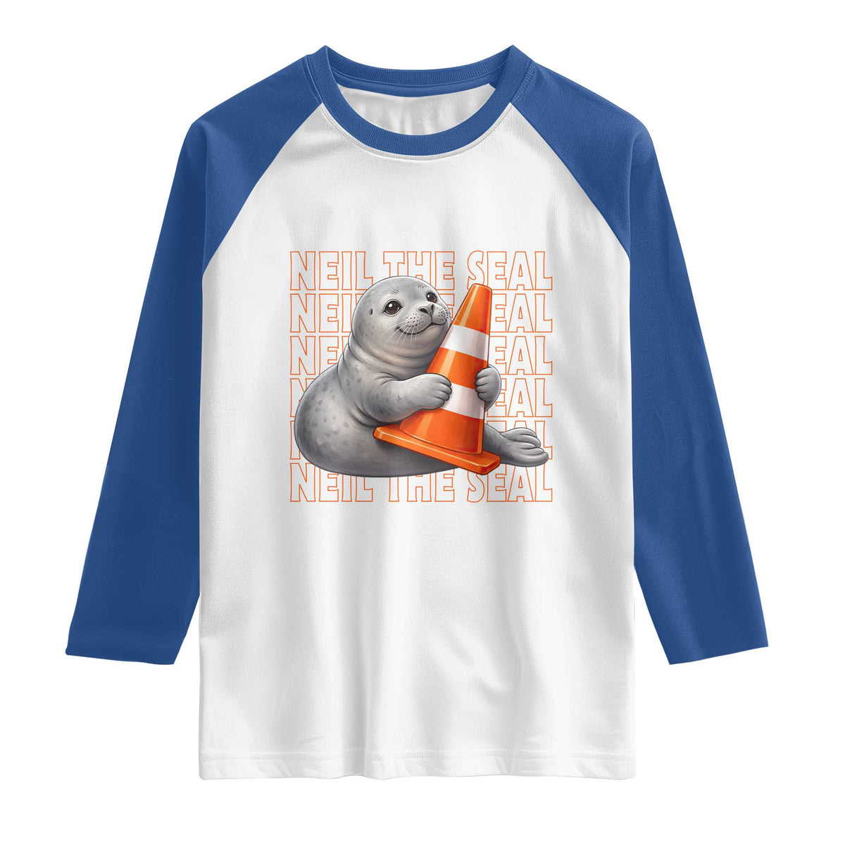 Neil The Seal Groovy Raglan Shirt Retro Vintage Cute Seal Lover Graphic