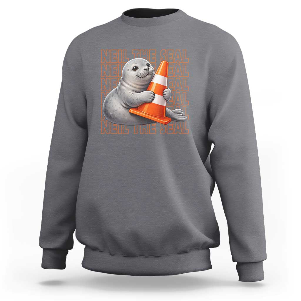 Neil The Seal Groovy Sweatshirt Retro Vintage Cute Seal Lover Graphic