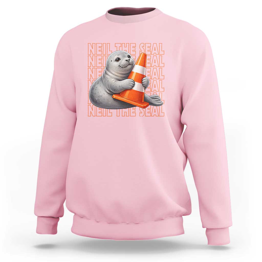 Neil The Seal Groovy Sweatshirt Retro Vintage Cute Seal Lover Graphic
