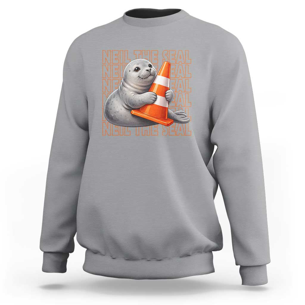 Neil The Seal Groovy Sweatshirt Retro Vintage Cute Seal Lover Graphic