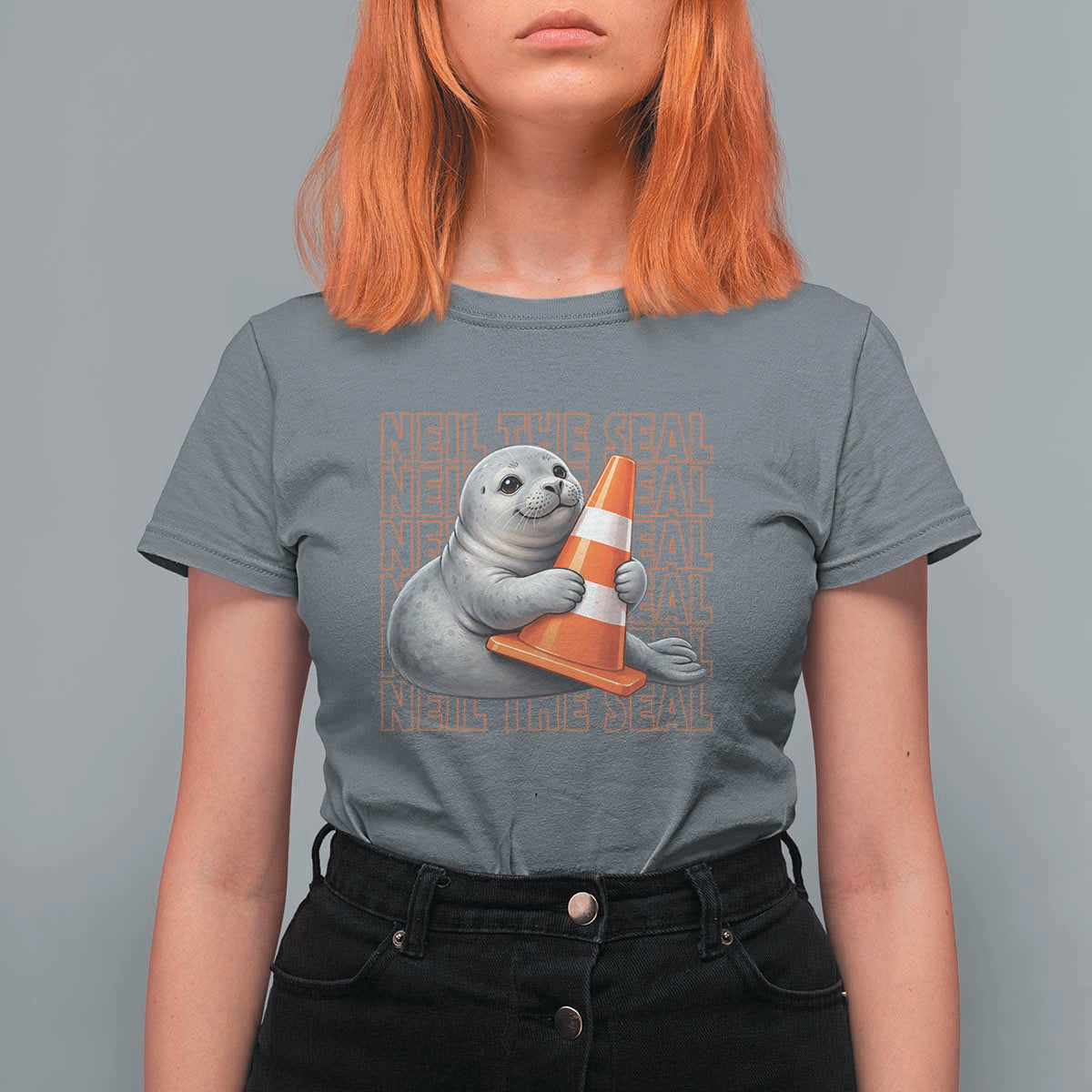 Neil The Seal Groovy T Shirt For Women Retro Vintage Cute Seal Lover Graphic