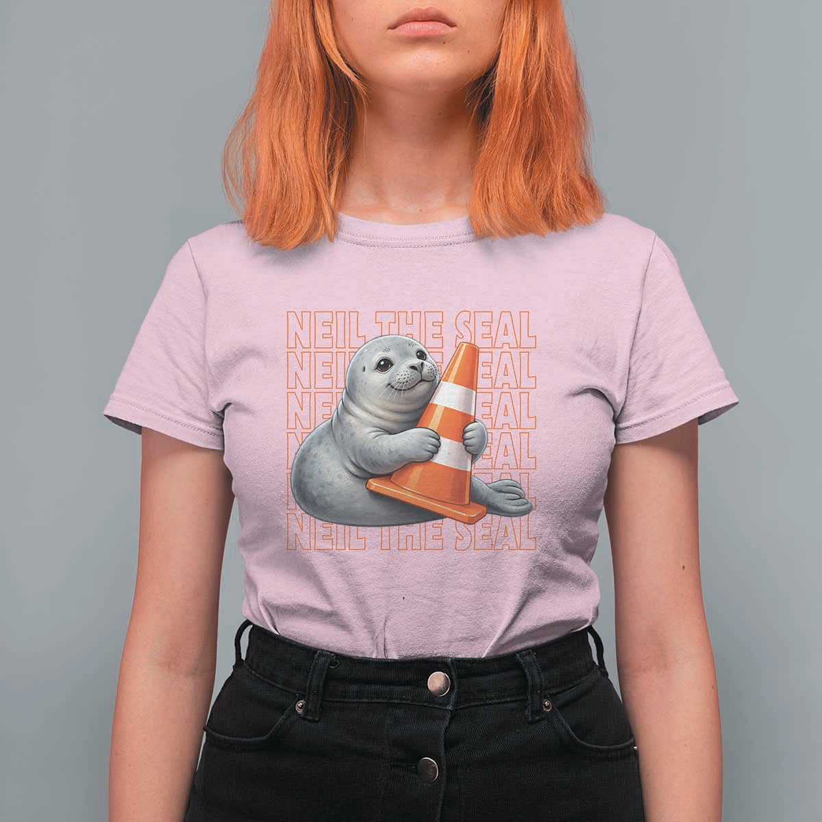 Neil The Seal Groovy T Shirt For Women Retro Vintage Cute Seal Lover Graphic