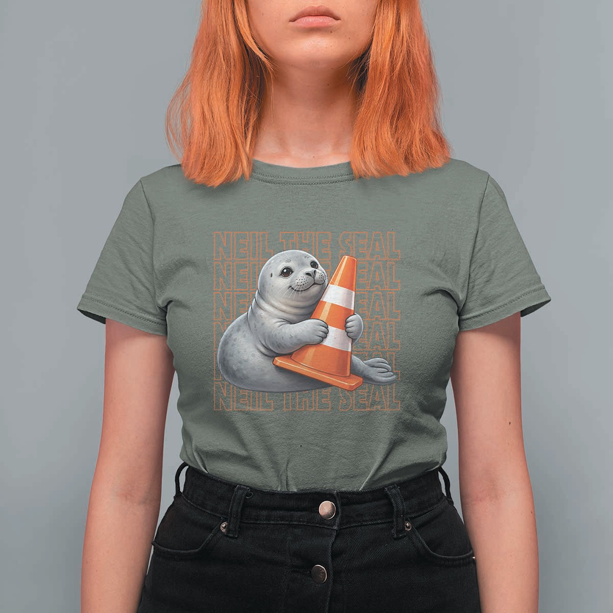 Neil The Seal Groovy T Shirt For Women Retro Vintage Cute Seal Lover Graphic