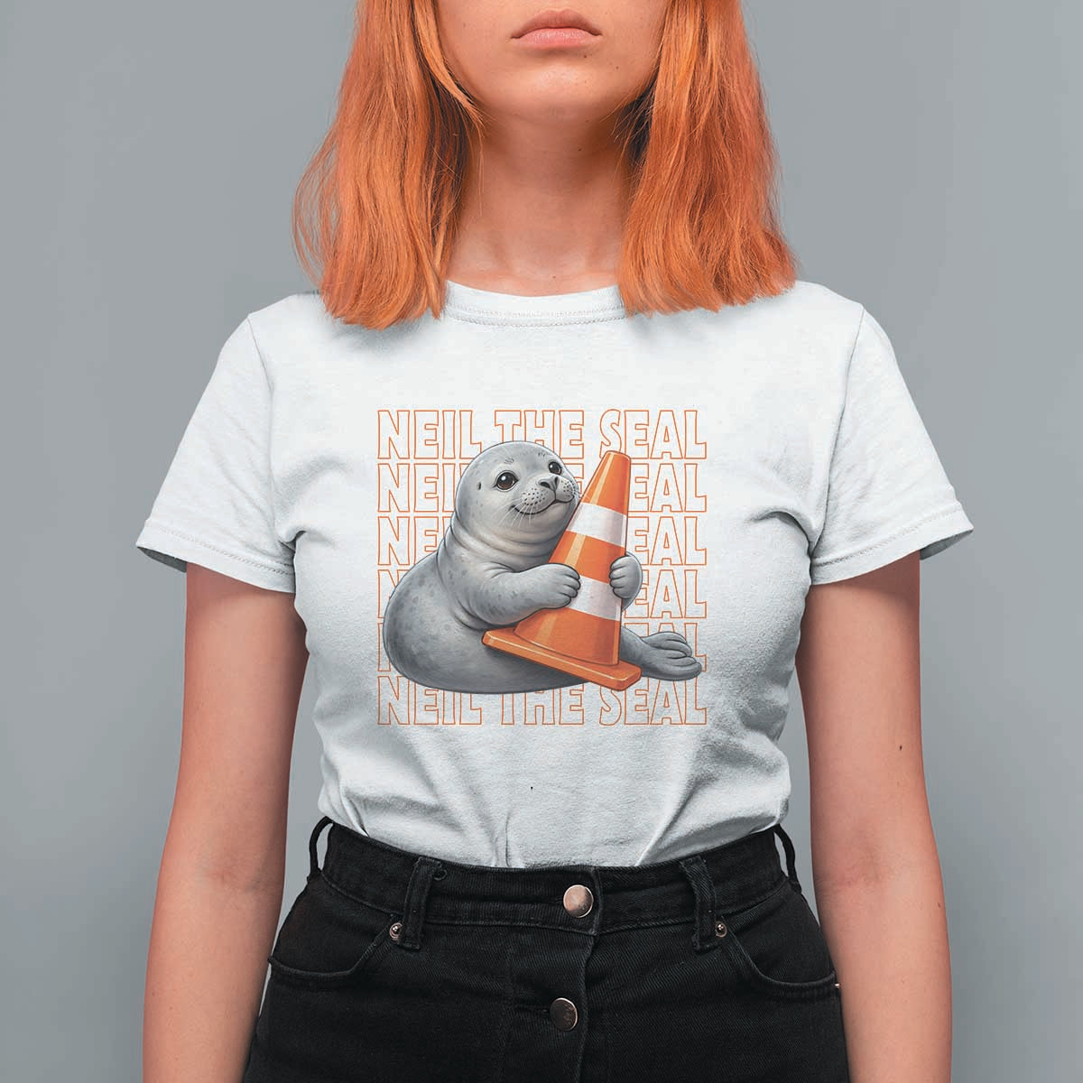 Neil The Seal Groovy T Shirt For Women Retro Vintage Cute Seal Lover Graphic