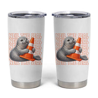 Neil The Seal Groovy Tumbler Cup Retro Vintage Cute Seal Lover Graphic