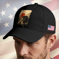 Vintage Japanese Art Samurai Warrior Black Cat Baseball Cap Ukiyoe Style Boop Meme