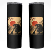 Vintage Japanese Art Samurai Warrior Black Cat Skinny Tumbler Ukiyoe Style Boop Meme