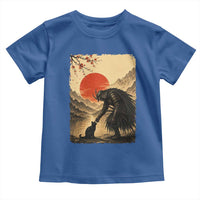 Vintage Japanese Art Samurai Warrior Black Cat Toddler T Shirt Ukiyoe Style Boop Meme