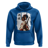 Afro African Pride Samurai Black Girl Hoodie Vintage Japanese Sumie Katana Graphic
