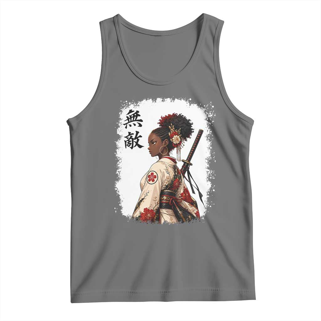 Afro African Pride Samurai Black Girl Tank Top Vintage Japanese Sumie Katana Graphic