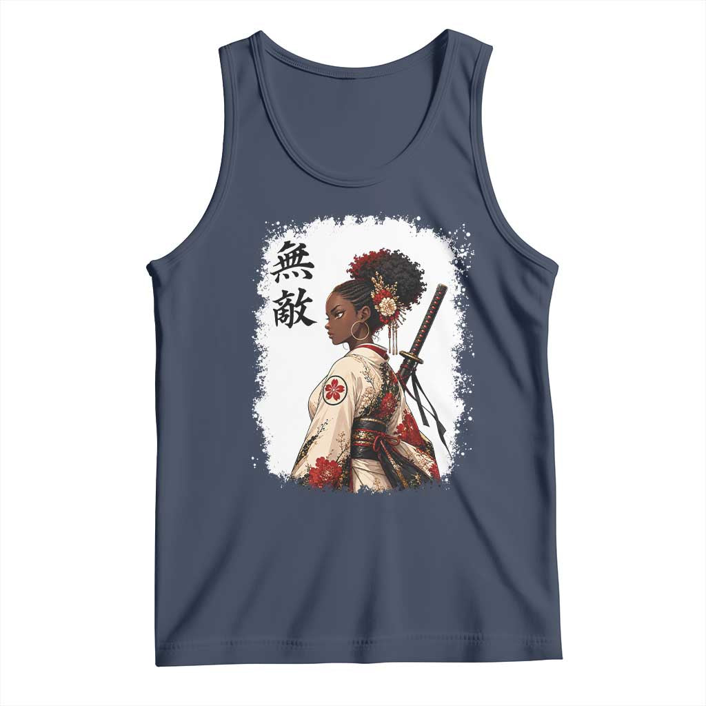 Afro African Pride Samurai Black Girl Tank Top Vintage Japanese Sumie Katana Graphic