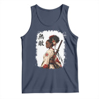 Afro African Pride Samurai Black Girl Tank Top Vintage Japanese Sumie Katana Graphic
