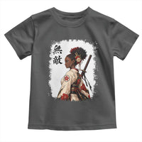 Afro African Pride Samurai Black Girl Toddler T Shirt Vintage Japanese Sumie Katana Graphic