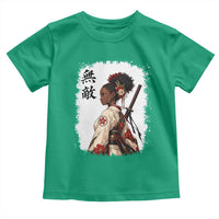 Afro African Pride Samurai Black Girl Toddler T Shirt Vintage Japanese Sumie Katana Graphic