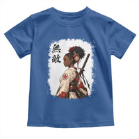 Afro African Pride Samurai Black Girl Toddler T Shirt Vintage Japanese Sumie Katana Graphic