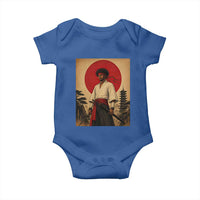 Afro American Samurai Bushido Warrior Baby Onesie Vintage Japanese Ukiyoe Graphic