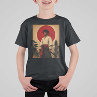 Afro American Samurai Bushido Warrior T Shirt For Kid Vintage Japanese Ukiyoe Graphic
