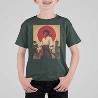 Afro American Samurai Bushido Warrior T Shirt For Kid Vintage Japanese Ukiyoe Graphic