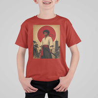 Afro American Samurai Bushido Warrior T Shirt For Kid Vintage Japanese Ukiyoe Graphic