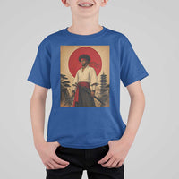 Afro American Samurai Bushido Warrior T Shirt For Kid Vintage Japanese Ukiyoe Graphic