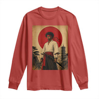 Afro American Samurai Bushido Warrior Long Sleeve Shirt Vintage Japanese Ukiyoe Graphic