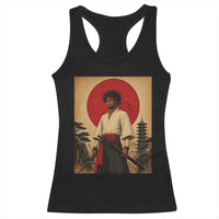 Afro American Samurai Bushido Warrior Racerback Tank Top Vintage Japanese Ukiyoe Graphic