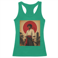 Afro American Samurai Bushido Warrior Racerback Tank Top Vintage Japanese Ukiyoe Graphic