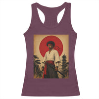Afro American Samurai Bushido Warrior Racerback Tank Top Vintage Japanese Ukiyoe Graphic
