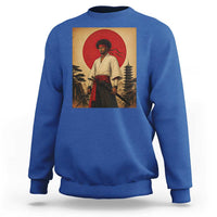 Afro American Samurai Bushido Warrior Sweatshirt Vintage Japanese Ukiyoe Graphic