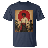 Afro American Samurai Bushido Warrior T Shirt Vintage Japanese Ukiyoe Graphic