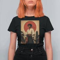 Afro American Samurai Bushido Warrior T Shirt For Women Vintage Japanese Ukiyoe Graphic