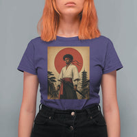Afro American Samurai Bushido Warrior T Shirt For Women Vintage Japanese Ukiyoe Graphic