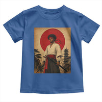 Afro American Samurai Bushido Warrior Toddler T Shirt Vintage Japanese Ukiyoe Graphic