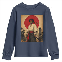 Afro American Samurai Bushido Warrior Youth Sweatshirt Vintage Japanese Ukiyoe Graphic