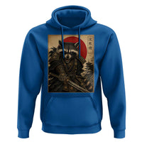 Funny Samurai Raccoon Hoodie Vintage Japanese Ukiyoe Warrior Graphic
