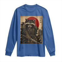 Funny Samurai Raccoon Long Sleeve Shirt Vintage Japanese Ukiyoe Warrior Graphic