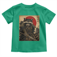 Funny Samurai Raccoon Toddler T Shirt Vintage Japanese Ukiyoe Warrior Graphic