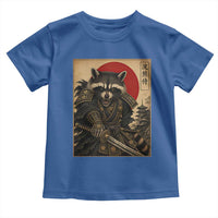 Funny Samurai Raccoon Toddler T Shirt Vintage Japanese Ukiyoe Warrior Graphic