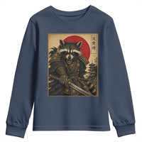 Funny Samurai Raccoon Youth Sweatshirt Vintage Japanese Ukiyoe Warrior Graphic