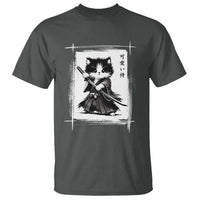 Vintage Japanese Art Samurai Cat T Shirt Sumie Kawaii Cat Lover Gift