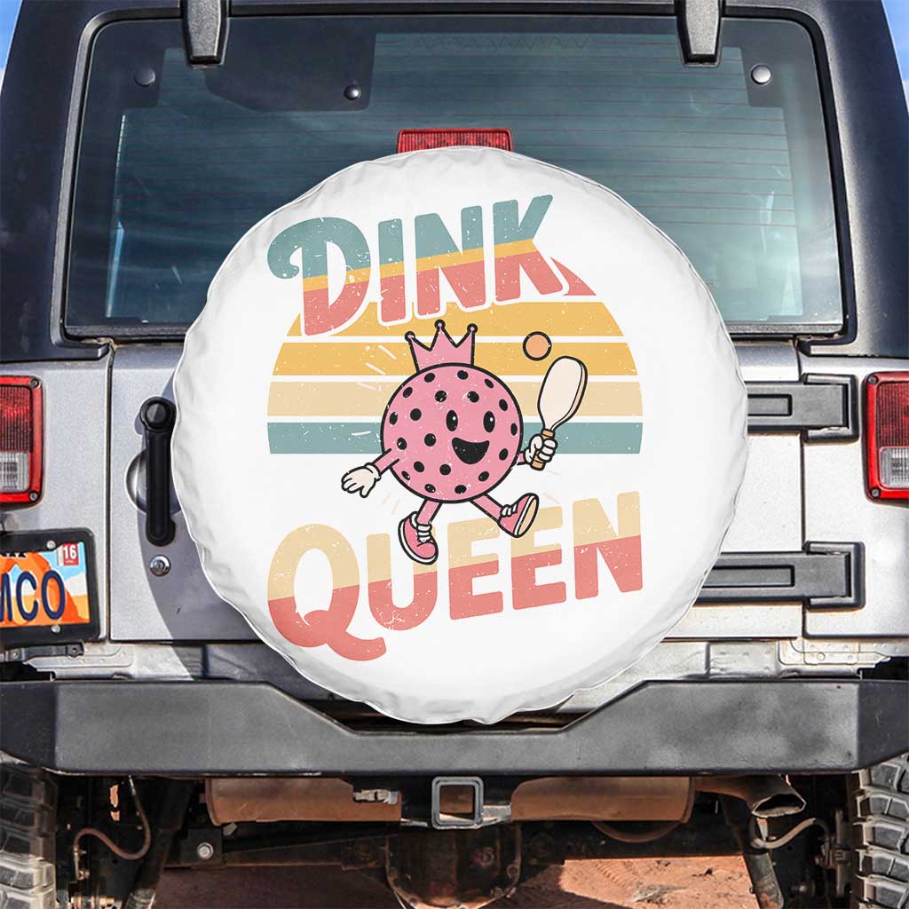 Pickleball Girl Lover Spare Tire Cover Dink Queen - Wonder Print Shop