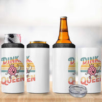 Pickleball Girl Lover 4 in 1 Can Cooler Tumbler Dink Queen