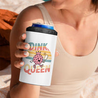 Pickleball Girl Lover 4 in 1 Can Cooler Tumbler Dink Queen