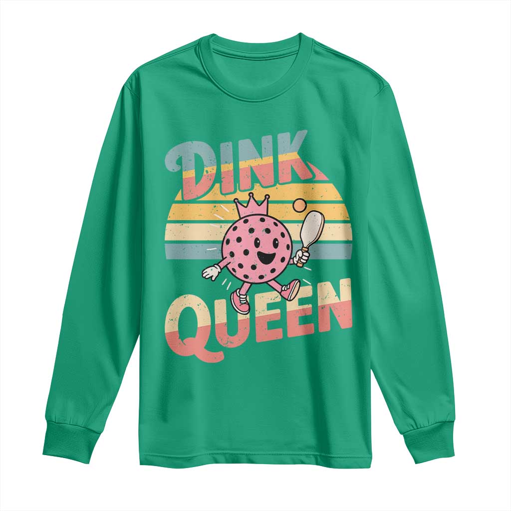 Pickleball Girl Lover Long Sleeve Shirt Dink Queen - Wonder Print Shop